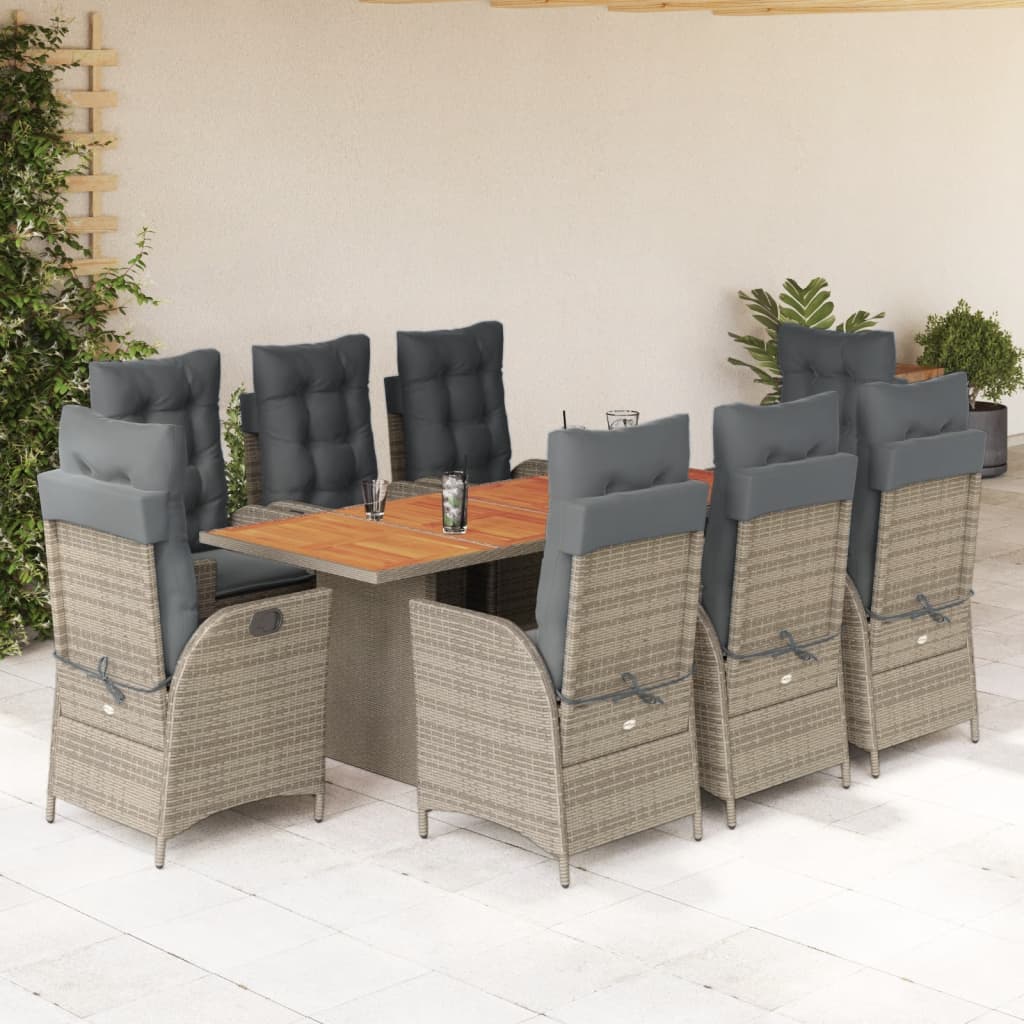 7-Delige Tuinset Met Kussens Poly Rattan