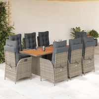 7-Delige Tuinset Met Kussens Poly Rattan