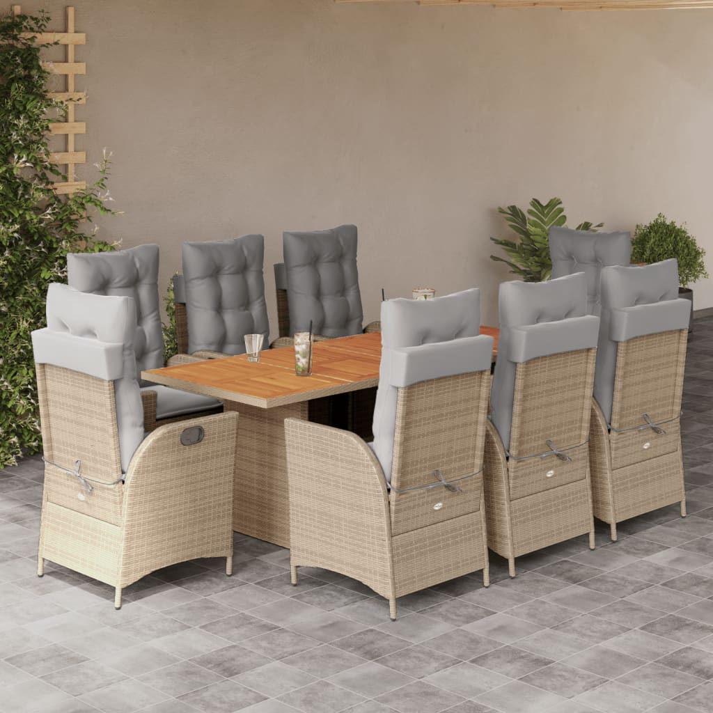 7-Delige Tuinset Met Kussens Poly Rattan