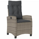 5-Delige Tuinset Met Kussens Poly Rattan Grijs