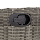 5-Delige Tuinset Met Kussens Poly Rattan Grijs
