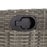 5-Delige Tuinset Met Kussens Poly Rattan Grijs