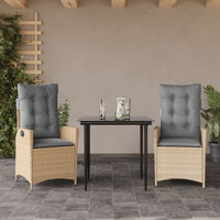 5-Delige Tuinset Met Kussens Poly Rattan Beige