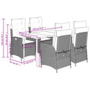 5-Delige Tuinset Met Kussens Poly Rattan Beige