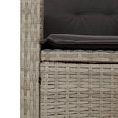 5-Delige Tuinset Met Kussens Poly Rattan Lichtgrijs