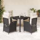 5-Delige Tuinset Met Kussens Poly Rattan