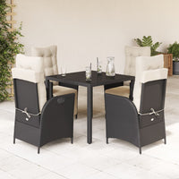 5-Delige Tuinset Met Kussens Poly Rattan