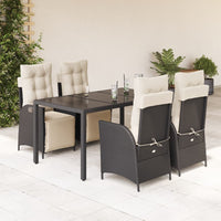 5-Delige Tuinset Met Kussens Poly Rattan