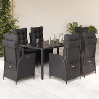 5-Delige Tuinset Met Kussens Poly Rattan