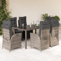 5-Delige Tuinset Met Kussens Poly Rattan