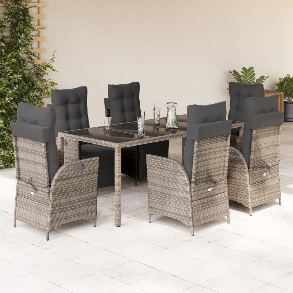 5-Delige Tuinset Met Kussens Poly Rattan