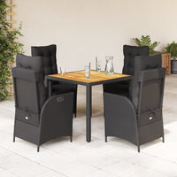 5-Delige Tuinset Met Kussens Poly Rattan