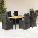 5-Delige Tuinset Met Kussens Poly Rattan
