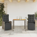 5-Delige Tuinset Met Kussens Poly Rattan