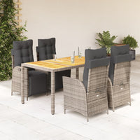 5-Delige Tuinset Met Kussens Poly Rattan