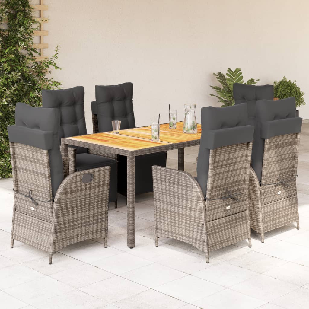 5-Delige Tuinset Met Kussens Poly Rattan