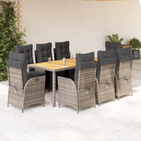 5-Delige Tuinset Met Kussens Poly Rattan