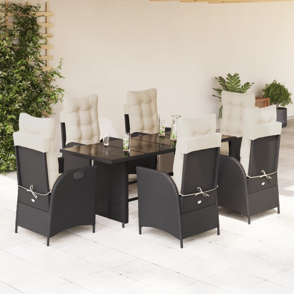 9-Delige Tuinset Met Kussens Poly Rattan