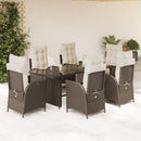 9-Delige Tuinset Met Kussens Poly Rattan