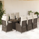 9-Delige Tuinset Met Kussens Poly Rattan