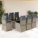 9-Delige Tuinset Met Kussens Poly Rattan
