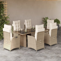 9-Delige Tuinset Met Kussens Poly Rattan