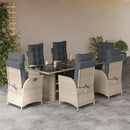 9-Delige Tuinset Met Kussens Poly Rattan