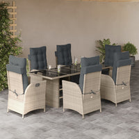 9-Delige Tuinset Met Kussens Poly Rattan