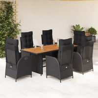 9-Delige Tuinset Met Kussens Poly Rattan
