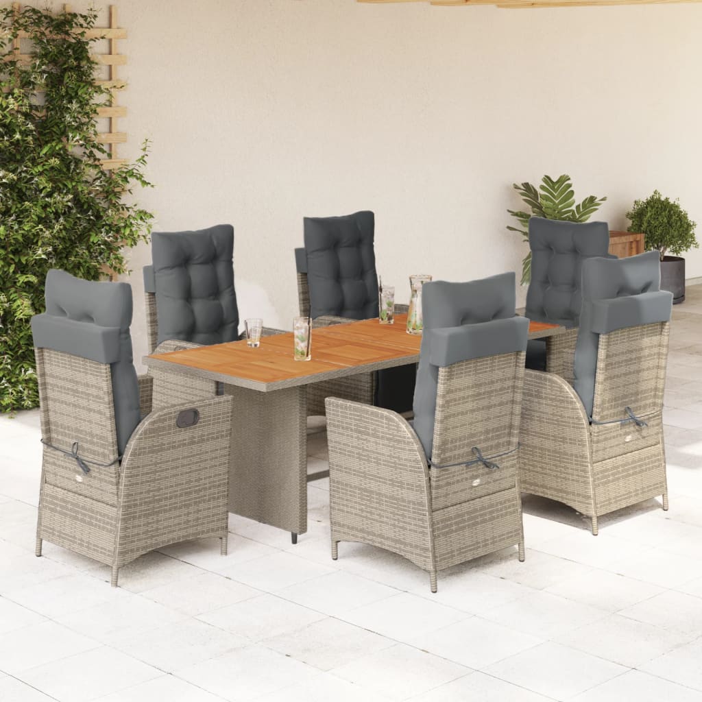 9-Delige Tuinset Met Kussens Poly Rattan