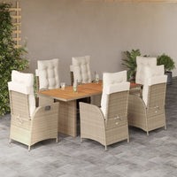 9-Delige Tuinset Met Kussens Poly Rattan