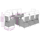 9-Delige Tuinset Met Kussens Poly Rattan