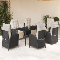 5-Delige Tuinset Met Kussens Poly Rattan Zwart