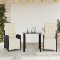 5-Delige Tuinset Met Kussens Poly Rattan Zwart
