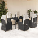 5-Delige Tuinset Met Kussens Poly Rattan Zwart