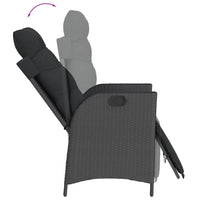 3-Delige Tuinset Met Kussens Poly Rattan Zwart
