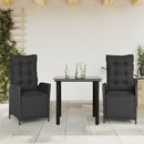 5-Delige Tuinset Met Kussens Poly Rattan Zwart