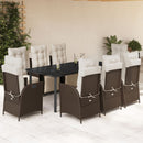 5-Delige Tuinset Met Kussens Poly Rattan Bruin