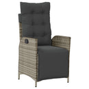 5-Delige Tuinset Met Kussens Poly Rattan Grijs