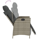 5-Delige Tuinset Met Kussens Poly Rattan Grijs