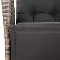 5-Delige Tuinset Met Kussens Poly Rattan Grijs