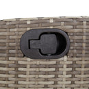 5-Delige Tuinset Met Kussens Poly Rattan Grijs