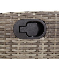 5-Delige Tuinset Met Kussens Poly Rattan Grijs