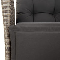 5-Delige Tuinset Met Kussens Poly Rattan Grijs