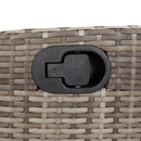 5-Delige Tuinset Met Kussens Poly Rattan Grijs
