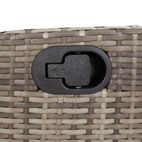 5-Delige Tuinset Met Kussens Poly Rattan Grijs