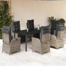 5-Delige Tuinset Met Kussens Poly Rattan Grijs