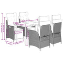 5-Delige Tuinset Met Kussens Poly Rattan Gemengd Beige