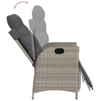 7-Delige Tuinset Met Kussens Poly Rattan Grijs