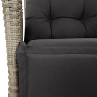 7-Delige Tuinset Met Kussens Poly Rattan Grijs
